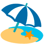 Emoji 🏖️ Spiaggia Con Ombrellone su Google Android 6.0.1.