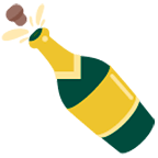 🍾 Emoji Flasche mit knallendem Korken Google Android 6.0.1.