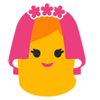 👰 Emoji Person mit Schleier Google Android 6.0.1.
