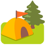 Émoji 🏕️ Camping sur Google Android 6.0.1.