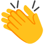 👏 Emoji klatschende Hände Google Android 6.0.1.