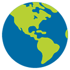 Émoji 🌎 Globe Tourné Sur Les Amériques sur Google Android 6.0.1.