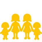 👩‍👩‍👧‍👧 Emoji Familie: Frau, Frau, Mädchen und Mädchen Google Android 6.0.1.