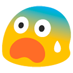 😨 Emoji Rosto Amedrontado na Google Android 6.0.1.