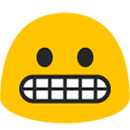😬 Emoji Grimassen schneidendes Gesicht Google Android 6.0.1.