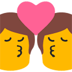 👩‍❤️‍💋‍👩 Emoji sich küssendes Paar: Frau, Frau Google Android 6.0.1.