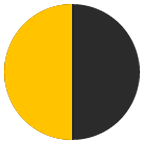 Emoji 🌗 Ultimo Quarto Di Luna su Google Android 6.0.1.