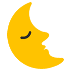 🌜 Emoji Luna De Cuarto Menguante Con Cara en Google Android 6.0.1.