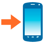 📲 Emoji Mobiltelefon mit Pfeil Google Android 6.0.1.