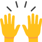 Emoji 🙌 Mani Alzate su Google Android 6.0.1.