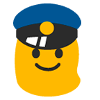 Émoji 👮 Officier De Police sur Google Android 6.0.1.