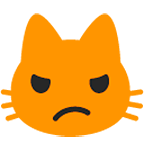 😾 Emoji schmollende Katze Google Android 6.0.1.