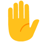 ✋ Emoji Mão Levantada na Google Android 6.0.1.