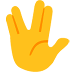 Emoji 🖖 Saluto Vulcaniano su Google Android 6.0.1.