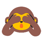 🙈 Emoji sich die Augen zuhaltendes Affengesicht Google Android 6.0.1.