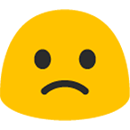 🙁 Emoji Rosto Meio Triste na Google Android 6.0.1.