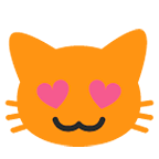 😻 Emoji Rosto De Gato Sorridente Com Olhos De Coração na Google Android 6.0.1.