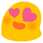 😍 Emoji lächelndes Gesicht mit herzförmigen Augen Google Android 6.0.1.