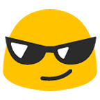 Emoji 😎 Faccina Con Sorriso E Occhiali Da Sole su Google Android 6.0.1.