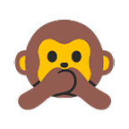 🙊 Emoji sich den Mund zuhaltendes Affengesicht Google Android 6.0.1.
