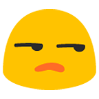 😒 Emoji verstimmtes Gesicht Google Android 6.0.1.