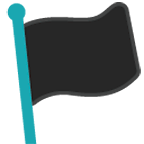 Emoji 🏴 Bandiera Nera su Google Android 6.0.1.