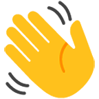 👋 Emoji Mão Acenando na Google Android 6.0.1.