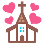 💒 Emoji Iglesia Celebrando Boda en Google Android 6.0.1.