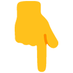 👇 Emoji Dorso Da Mão Com Dedo Indicador Apontando Para Baixo na Google Android 6.0.1.