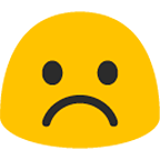 ☹️ Emoji Cara Con El Ceño Fruncido en Google Android 6.0.1.