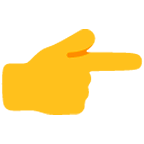 👉 Emoji Dorso Da Mão Com Dedo Indicador Apontando Para A Direita na Google Android 6.0.1.