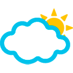 🌥️ Emoji Sonne hinter großer Wolke Google Android 6.0.1.
