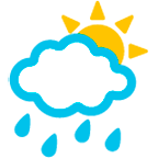 🌦️ Emoji Sonne hinter Regenwolke Google Android 6.0.1.