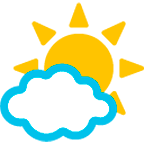 🌤️ Emoji Sol Detrás De Una Nube Pequeña en Google Android 6.0.1.