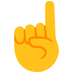 ☝️ Emoji nach oben weisender Zeigefinger von vorne Google Android 6.0.1.