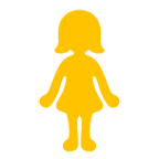 Émoji 🚺 Symbole Toilettes Femmes sur Google Android 6.0.1.