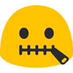 Emoji 🤐 Faccina Con Bocca Con Cerniera su Google Android 6.0.1.