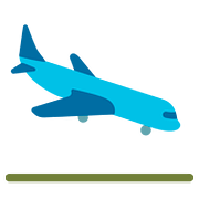 Émoji 🛬 Avion à L’atterrissage sur Google Android 7.0.