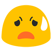 Emoji 😧 Faccina Angosciata su Google Android 7.0.