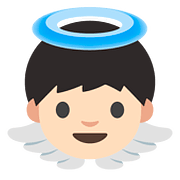 👼🏻 Emoji Bebé ángel: Tono De Piel Claro en Google Android 7.0.