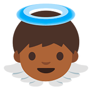 👼🏾 Emoji Putte: mitteldunkle Hautfarbe Google Android 7.0.