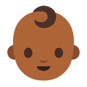 👶🏾 Emoji Bebê: Pele Morena Escura na Google Android 7.0.