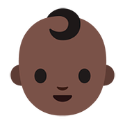 👶🏿 Emoji Baby: dunkle Hautfarbe Google Android 7.0.
