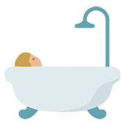 Émoji 🛀🏼 Personne Prenant Un Bain : Peau Moyennement Claire sur Google Android 7.0.