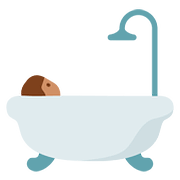 🛀🏽 Emoji Pessoa Tomando Banho: Pele Morena na Google Android 7.0.