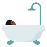 Emoji 🛀🏿 Persona Che Fa Il Bagno: Carnagione Scura su Google Android 7.0.