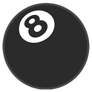 🎱 Emoji Bola Negra De Billar en Google Android 7.0.