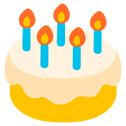 Emoji 🎂 Torta Di Compleanno su Google Android 7.0.