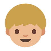 👦🏼 Emoji Niño: Tono De Piel Claro Medio en Google Android 7.0.