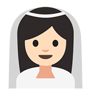 👰🏻 Emoji Person mit Schleier: helle Hautfarbe Google Android 7.0.